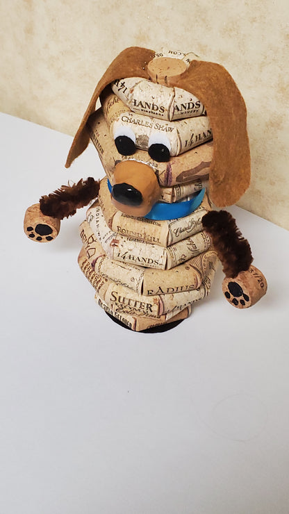 Cork Dog Figure