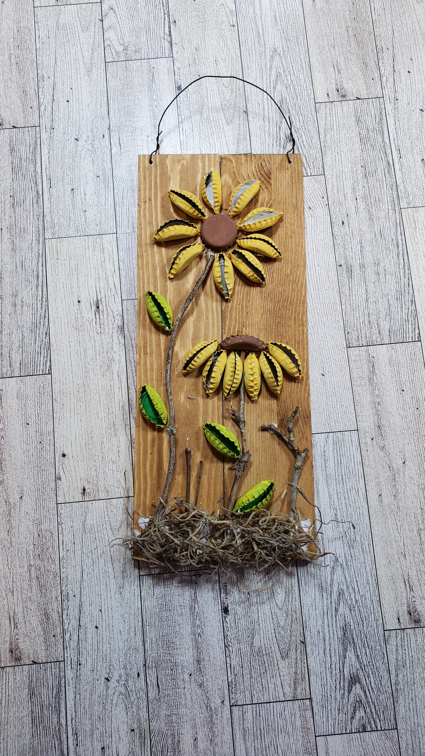 Bottle cap flowers