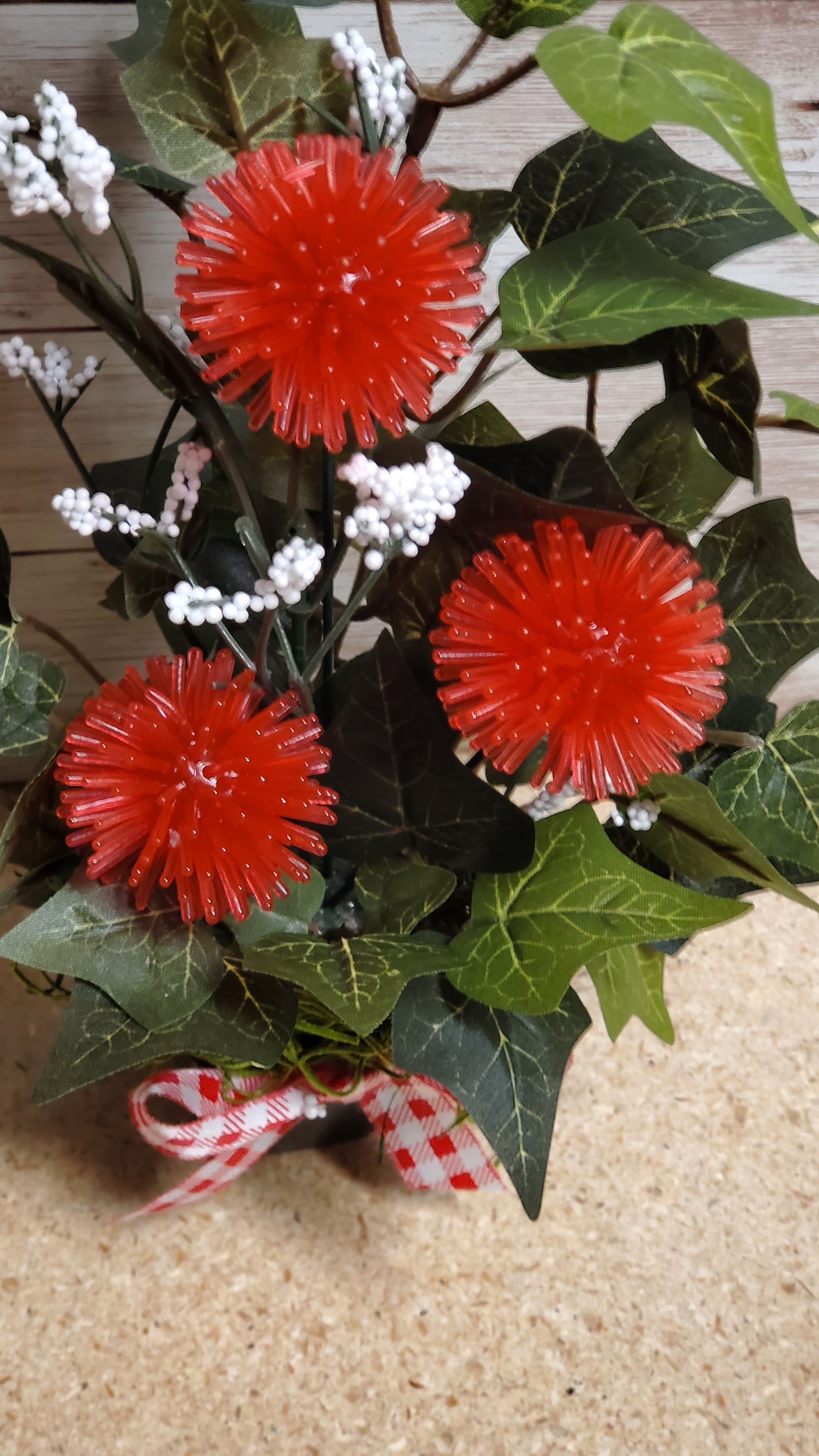 red flowers